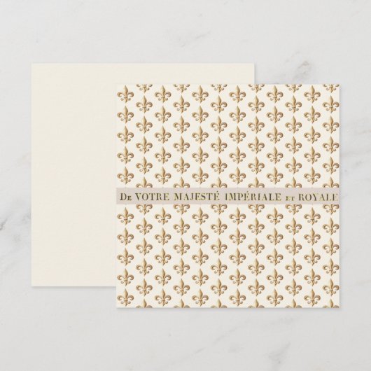  Imperial Heraldic fleur de lis note card (Voorkant / Achterkant)
