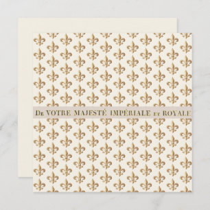 Imperial Heraldic fleur de lis note card