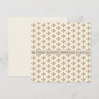 Imperial Heraldic fleur de lis note card