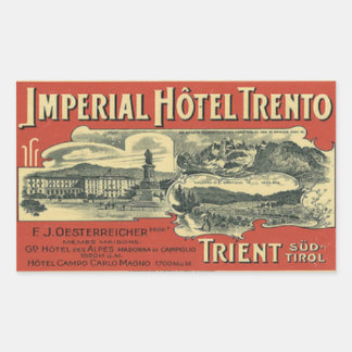 Imperial Hotel Trento Rechthoekige Sticker