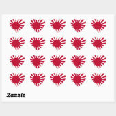 Imperial Japanse marine Ensign Hart Sticker (Vel)