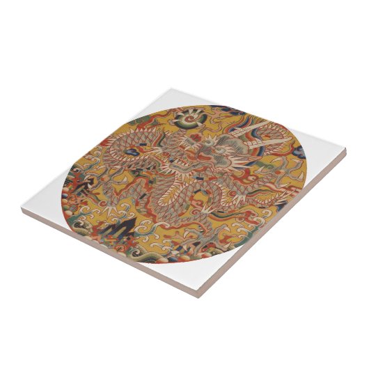 Imperial Ming Asian Dragon Art Tegeltje (Zijkant)