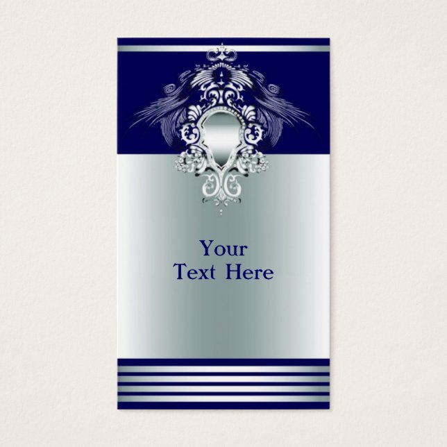 Imperial Navy Blue Visitekaartjes (Voorkant)
