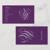 Imperial Paarse Valentijn Visitekaartje (Voorkant / Achterkant)