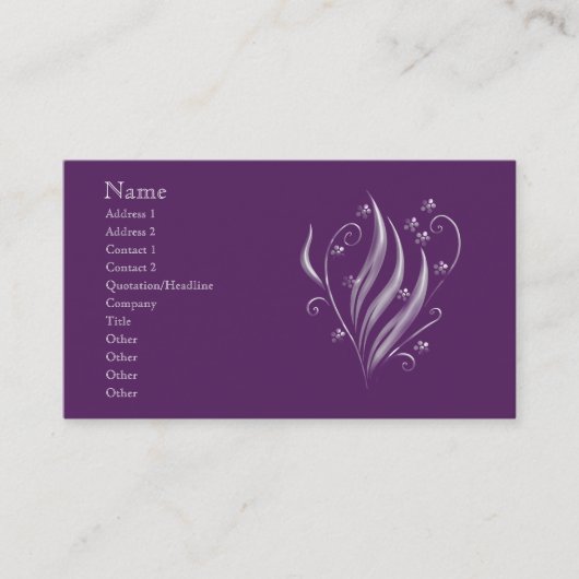 Imperial Paarse Valentijn Visitekaartje (Voorkant)