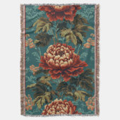 Imperial Peony Tapestry Deken (Voorkant Verticaal)