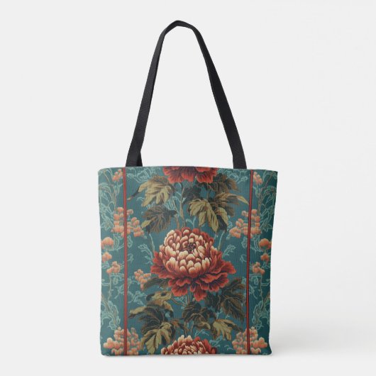 Imperial Peony Tapestry Tote Bag (Achterkant)