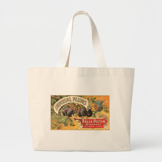 Imperial Plums Grote Tote Bag (Voorkant)