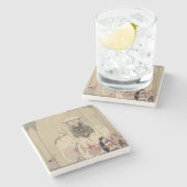 Imperial Procession (kleurenlitho) Stenen Onderzetter (Zijkant)