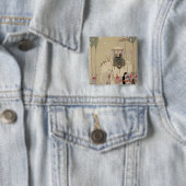 Imperial Procession (kleurenlitho) Vierkante Button 5,1 Cm (In situ)