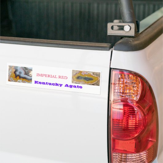 IMPERIAL RED Kentucky agate BUMPERSTICKER (Op Truck)