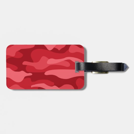 Imperial Red Monocolor Camo Bagagelabel (Achterkant horizontaal)