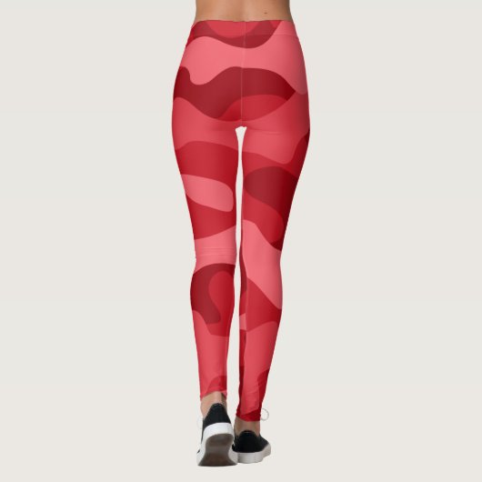 Imperial Red Monocolor Camo Leggings (Achterkant)