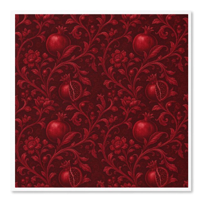 Imperial Ruby Garden | Granaatappel Perzisch-(B) Behang (Voorkant)