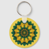 Imperial Solar Flower Mandala Luxury Keychain  (Achterkant)