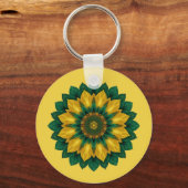 Imperial Solar Flower Mandala Luxury Keychain  (Voorkant)