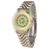 Imperial Solar Flower Mandala Luxury Keychain  Horloge (Gekanteld)