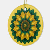 Imperial Solar Flower Mandala Luxury Keychain Keramisch Ornament (Links)
