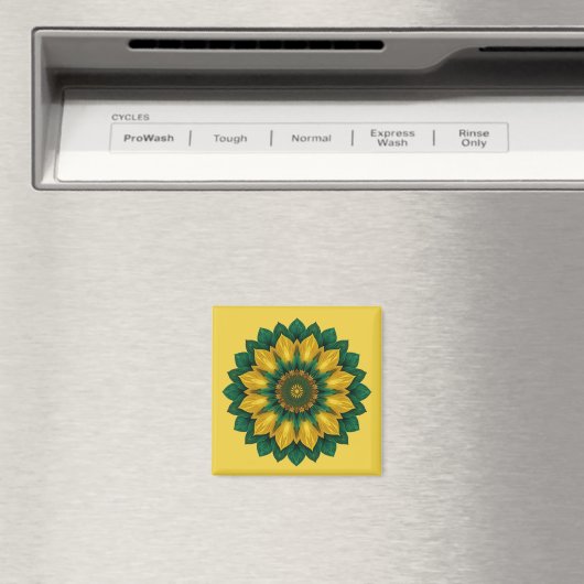 Imperial Solar Flower Mandala Luxury Keychain Magneet (Insitu (Vaatwasser))