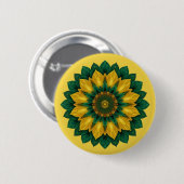 Imperial Solar Flower Mandala Luxury Keychain Ronde Button 5,7 Cm (Voorkant /achterkant)
