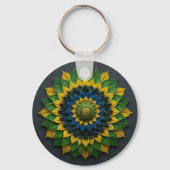 Imperial Solar Leaf Mandala Luxury Keychain - Emer (Achterkant)