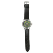 Imperial Solar Leaf Mandala Luxury Keychain - Emer Horloge (Vlak)