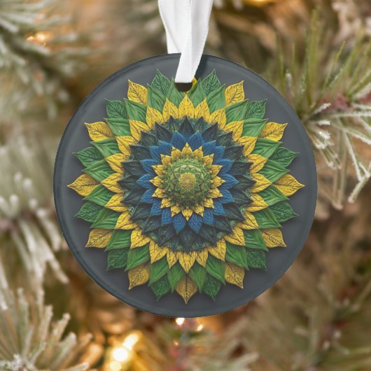 Imperial Solar Leaf Mandala Luxury Keychain - Emer Ornament (Boom)