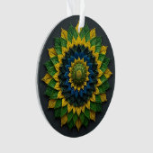 Imperial Solar Leaf Mandala Luxury Keychain - Emer Ornament (voorkant)