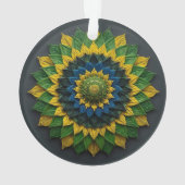 Imperial Solar Leaf Mandala Luxury Keychain - Emer Ornament (achterkant)