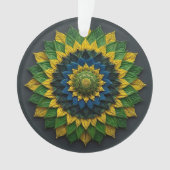 Imperial Solar Leaf Mandala Luxury Keychain - Emer Ornament (voorkant)