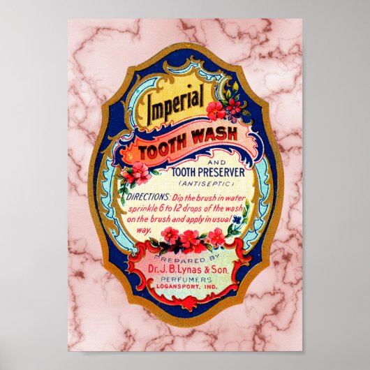 imperial Tooth Wash Label Poster (Voorkant)