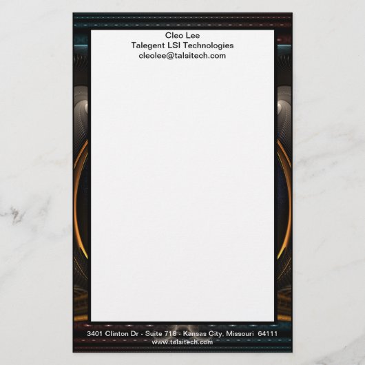 Imperial Uitzicht Fractal Art Briefpapier (Voorkant)