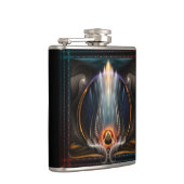 Imperial Uitzicht Fractal Art Flask Heupfles (Rechts)