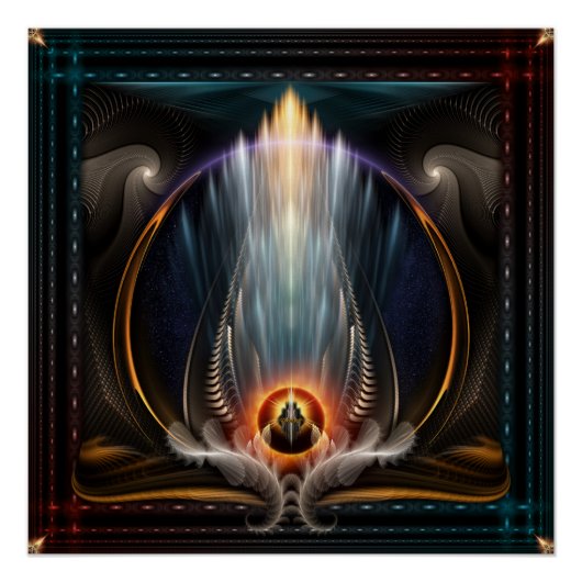 Imperial Uitzicht Fractal Art Perfect Poster (Voorkant)