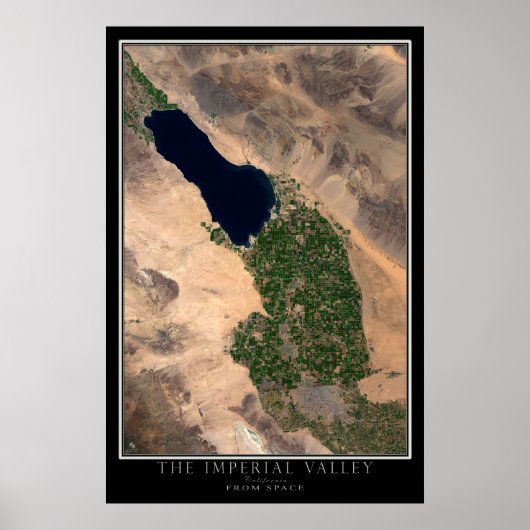 Imperial Valley California van Space Satellite Poster (Voorkant)