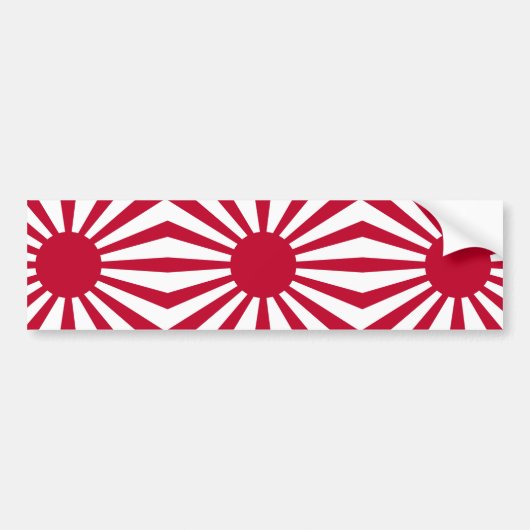 Imperial War Flag of Japan Bumpersticker (Voorkant)