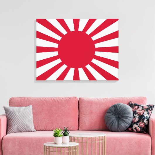 Imperial War Flag of Japan Canvas Afdruk (Insitu (Woonkamer))
