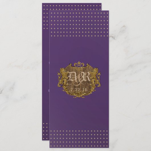 Imperial Wedding Invitation Kaart (Voorkant / Achterkant)