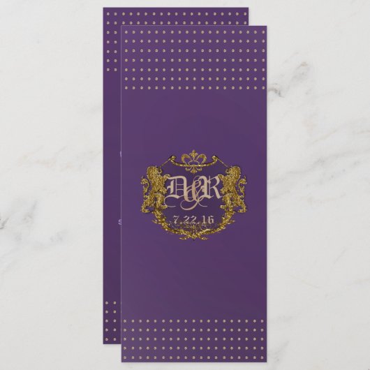 Imperial Wedding Invitation Kaart (Voorkant / Achterkant)