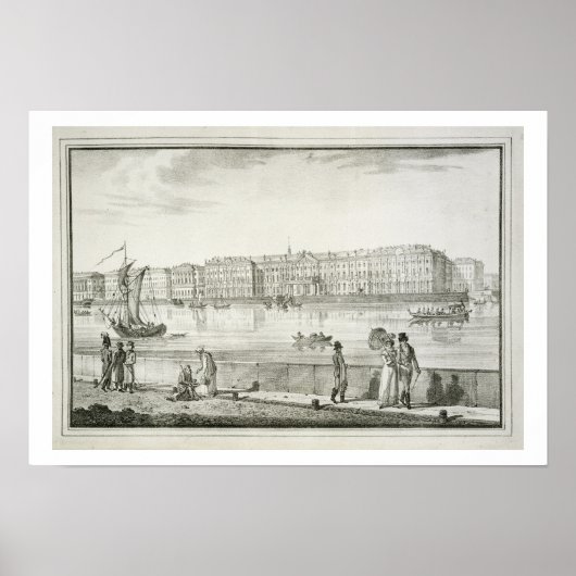 Imperial Winter Palace, Sint-Petersburg (litho) Poster (Voorkant)