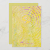 "Imperial Yellow" AUM Feestdagenkaart (Voorkant / Achterkant)