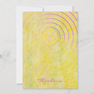 "Imperial Yellow" AUM Feestdagenkaart
