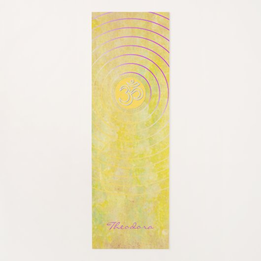 "Imperial Yellow" AUM Yogamat (Voorkant)