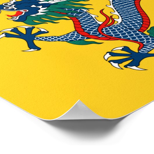 Imperial Yellow Dragon Flag, Qing Dynasty (China) Poster (Hoek)