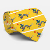 Imperial Yellow Dragon Flag, Qing Dynasty (China) Stropdas (Opgerold)