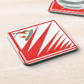 Imperiale Contrada della Giraffa - Giraffe Palio Bier Onderzetter (Linkerzijde)