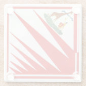 Imperiale Contrada della Giraffa - Giraffe Palio Glazen Onderzetter (Achterkant)