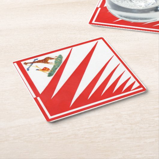 Imperiale Contrada della Giraffa - Giraffe Palio Kartonnen Onderzetters (Schuin)