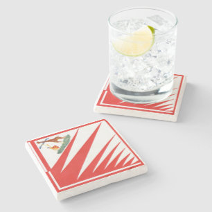 Imperiale Contrada della Giraffa - Giraffe Palio Stenen Onderzetter