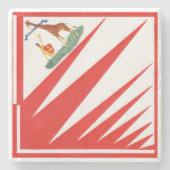 Imperiale Contrada della Giraffa - Giraffe Palio Stenen Onderzetter (Voorkant)